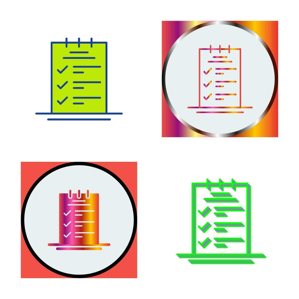 icono de vector de lista de verificación de reserva