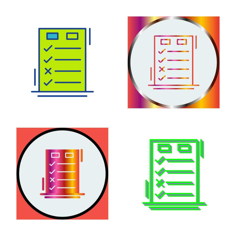 Today to Done CheckList Vector Icon
