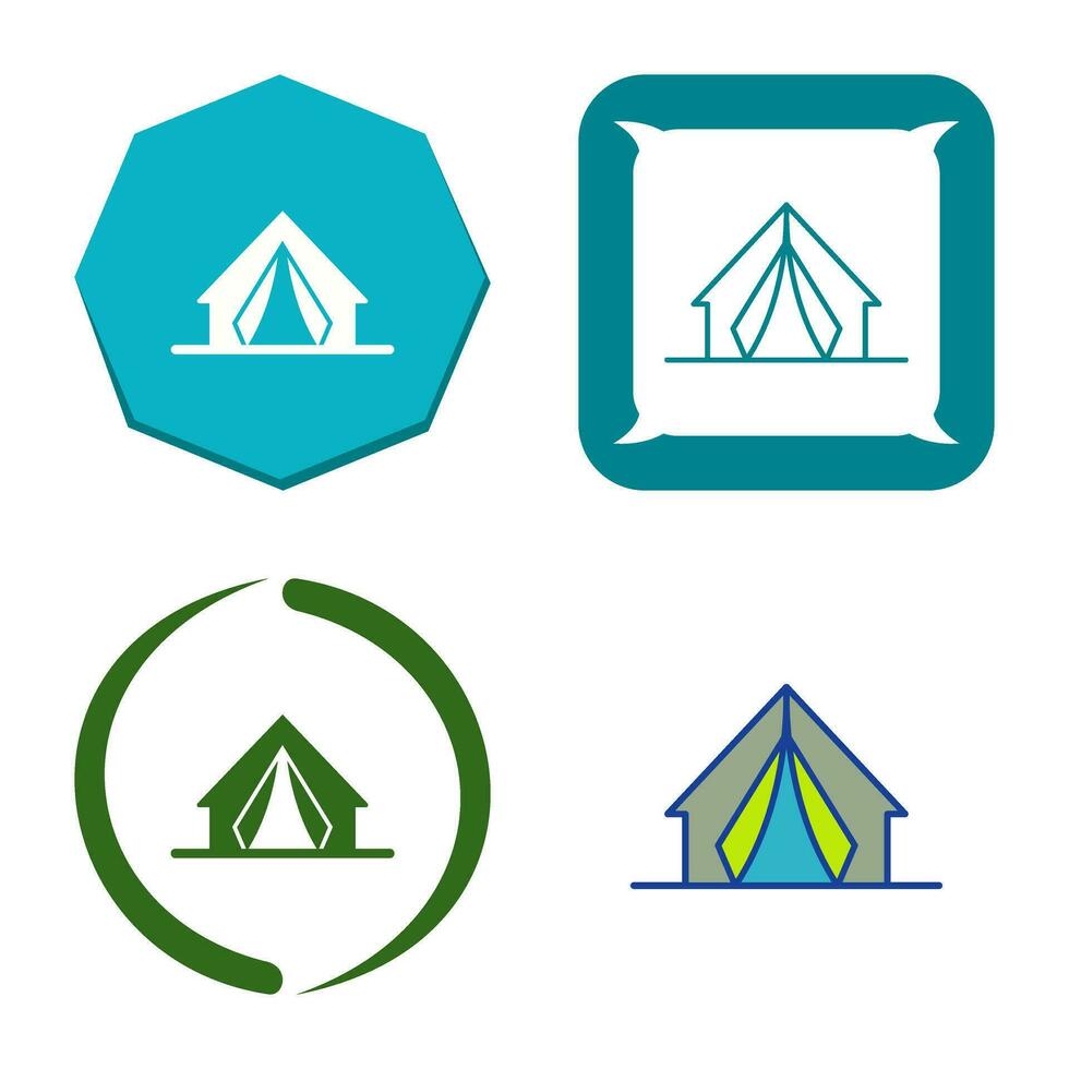 icono de vector de campamento