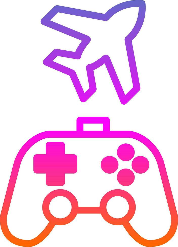 Game plane Vector Icon Design