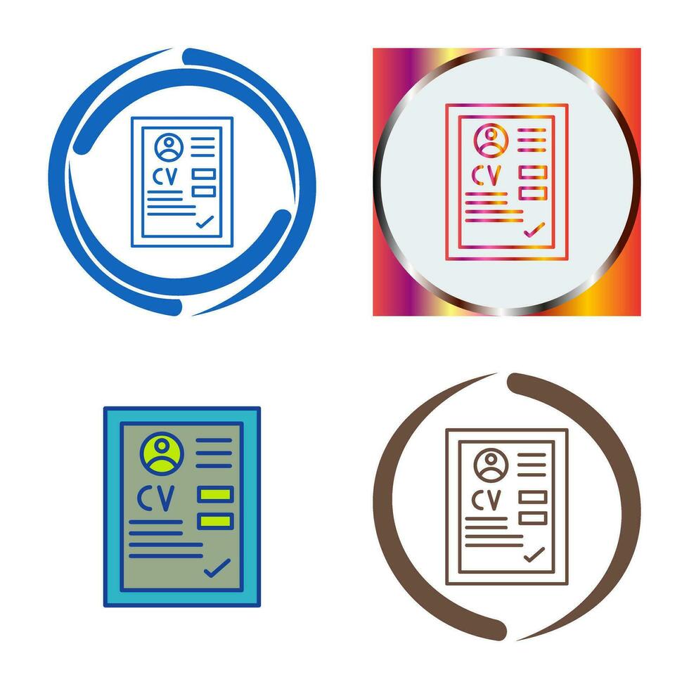 CV Vector Icon