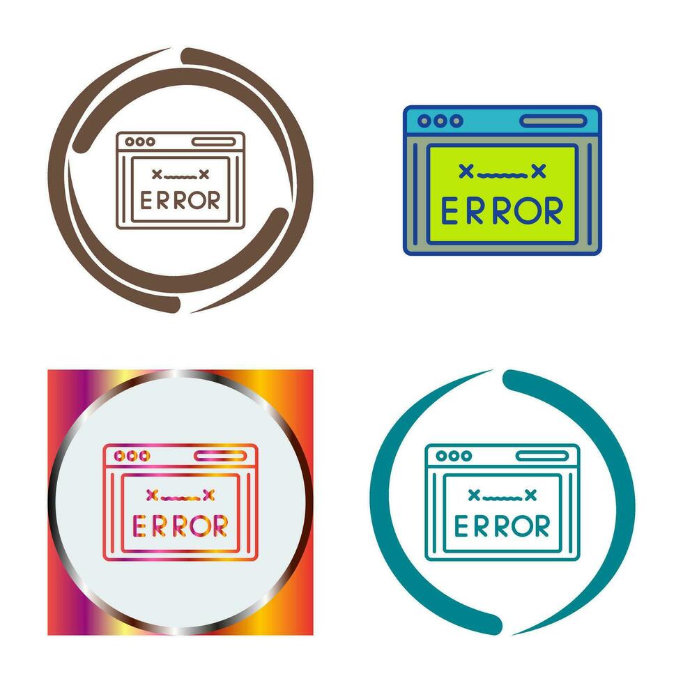 icono de vector de código de error