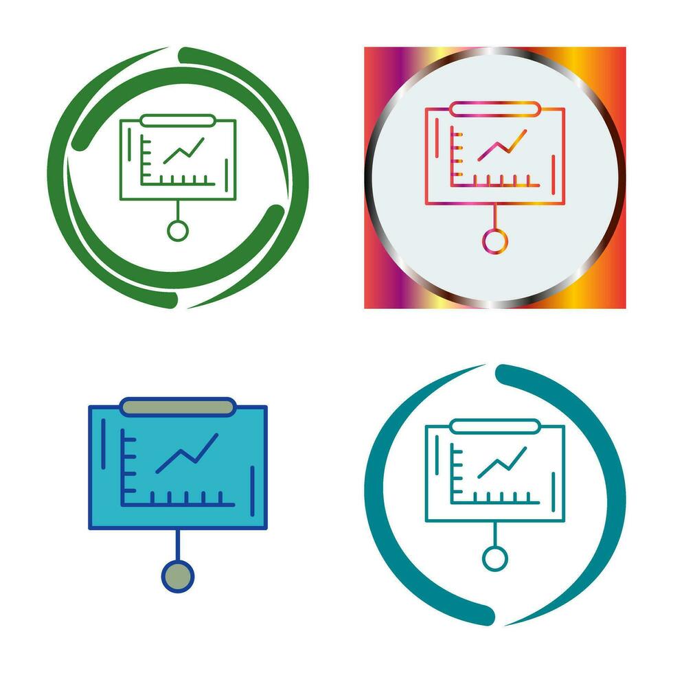 Line Graph Vector Icon