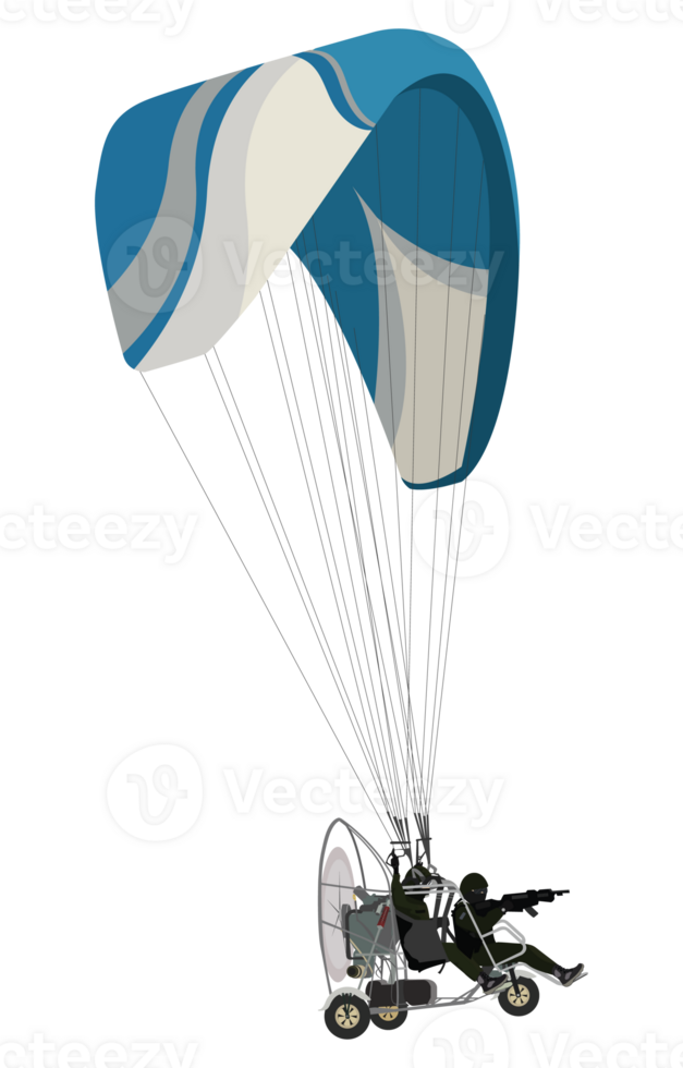 Paraglider. Paramotor. Air combat unit. military battle png