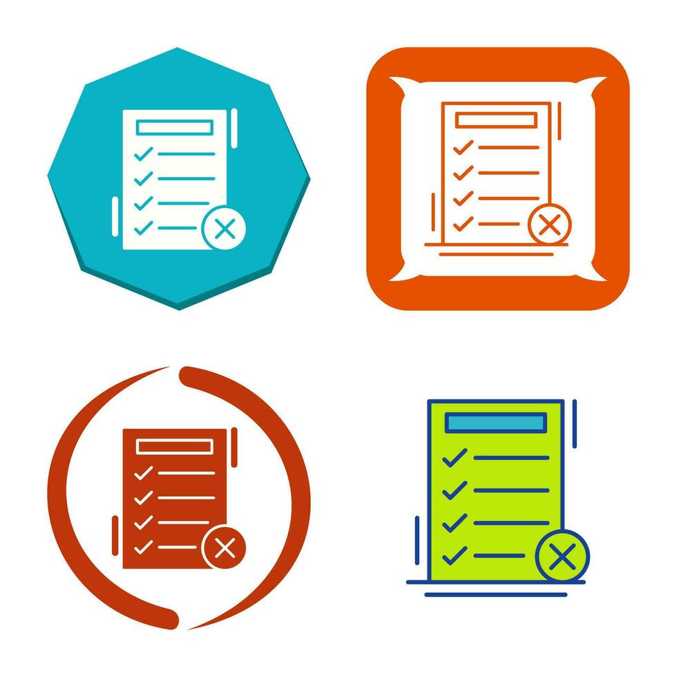 Fake List Vector Icon