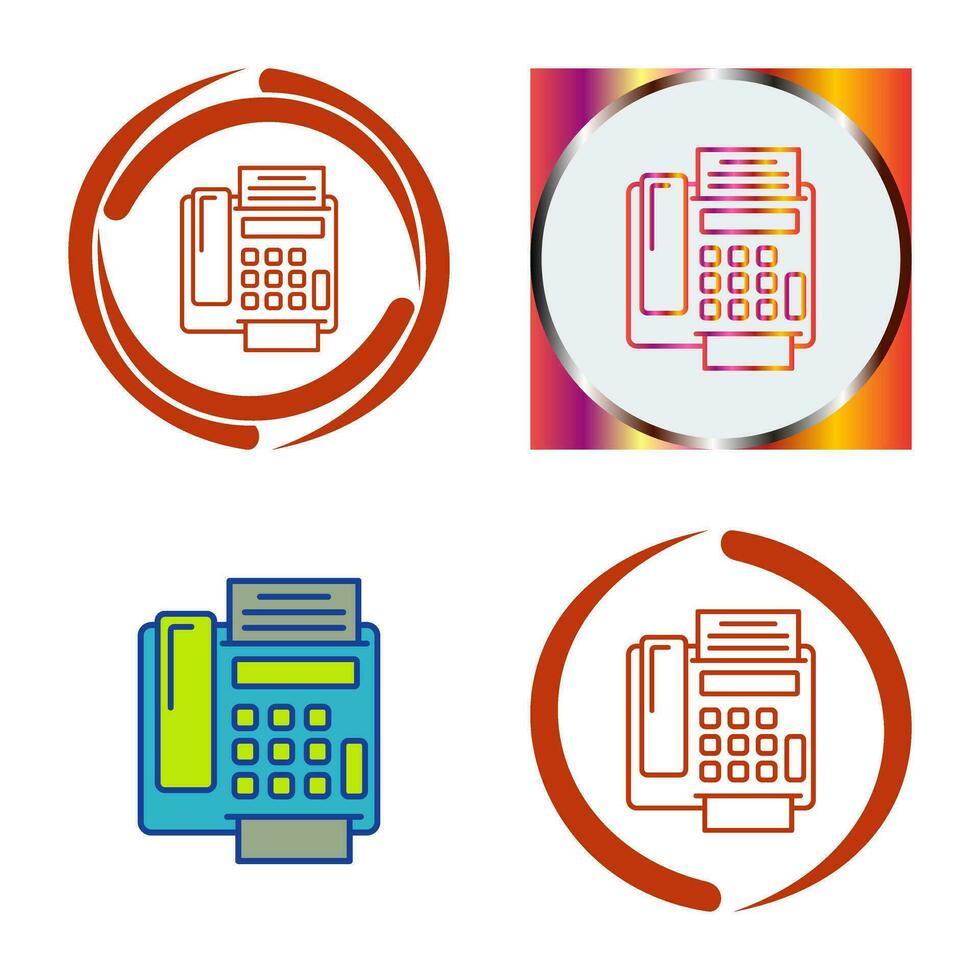 icono de vector de máquina de fax