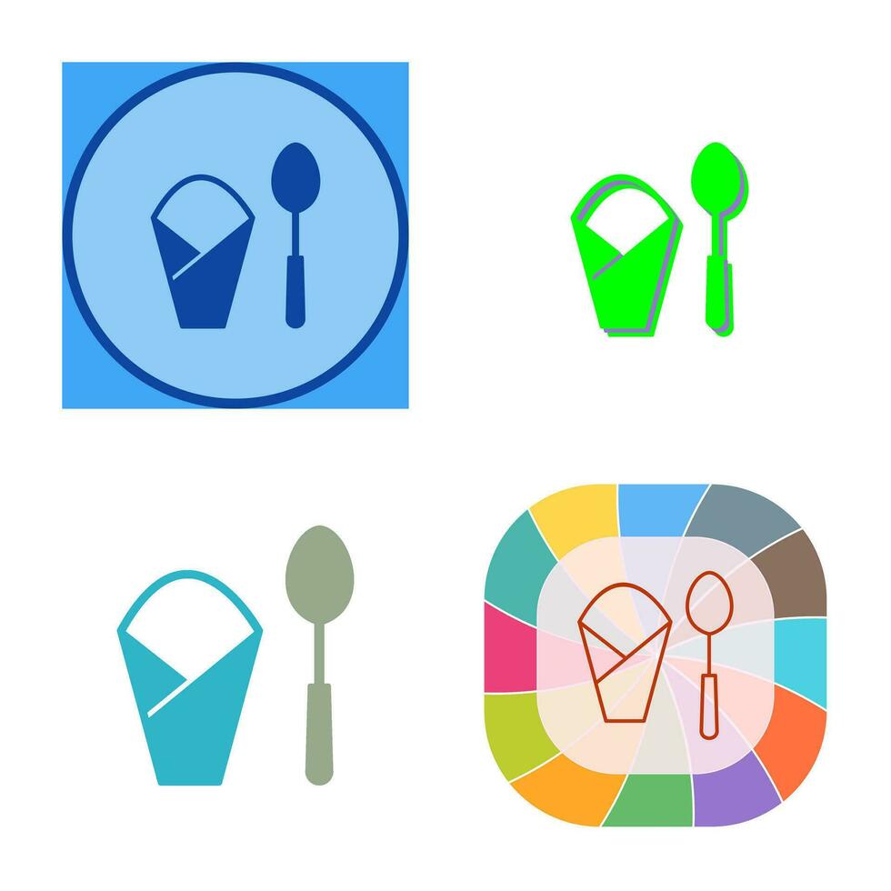 Spoon and Napkin Vector Icon