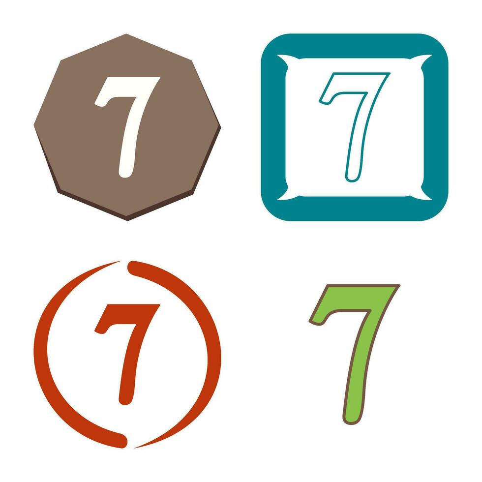 Number Seven Vector Icon