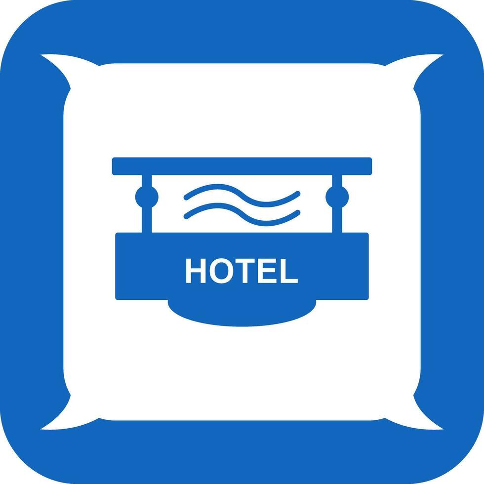 icono de vector de signo de hotel