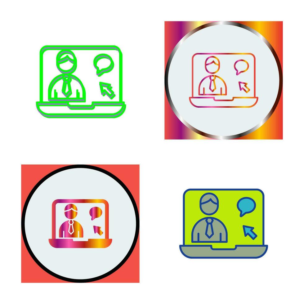 Online Interview Vector Icon
