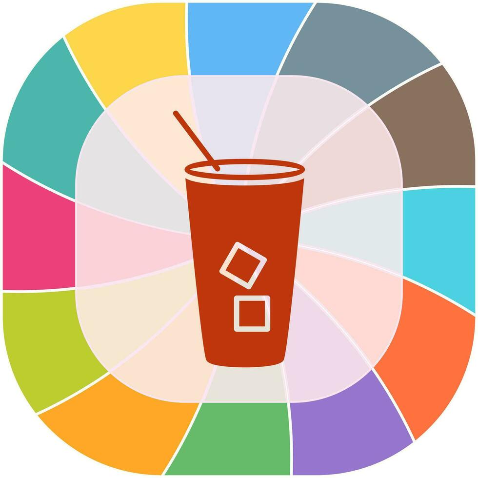 Iced Coffee Vector Icon