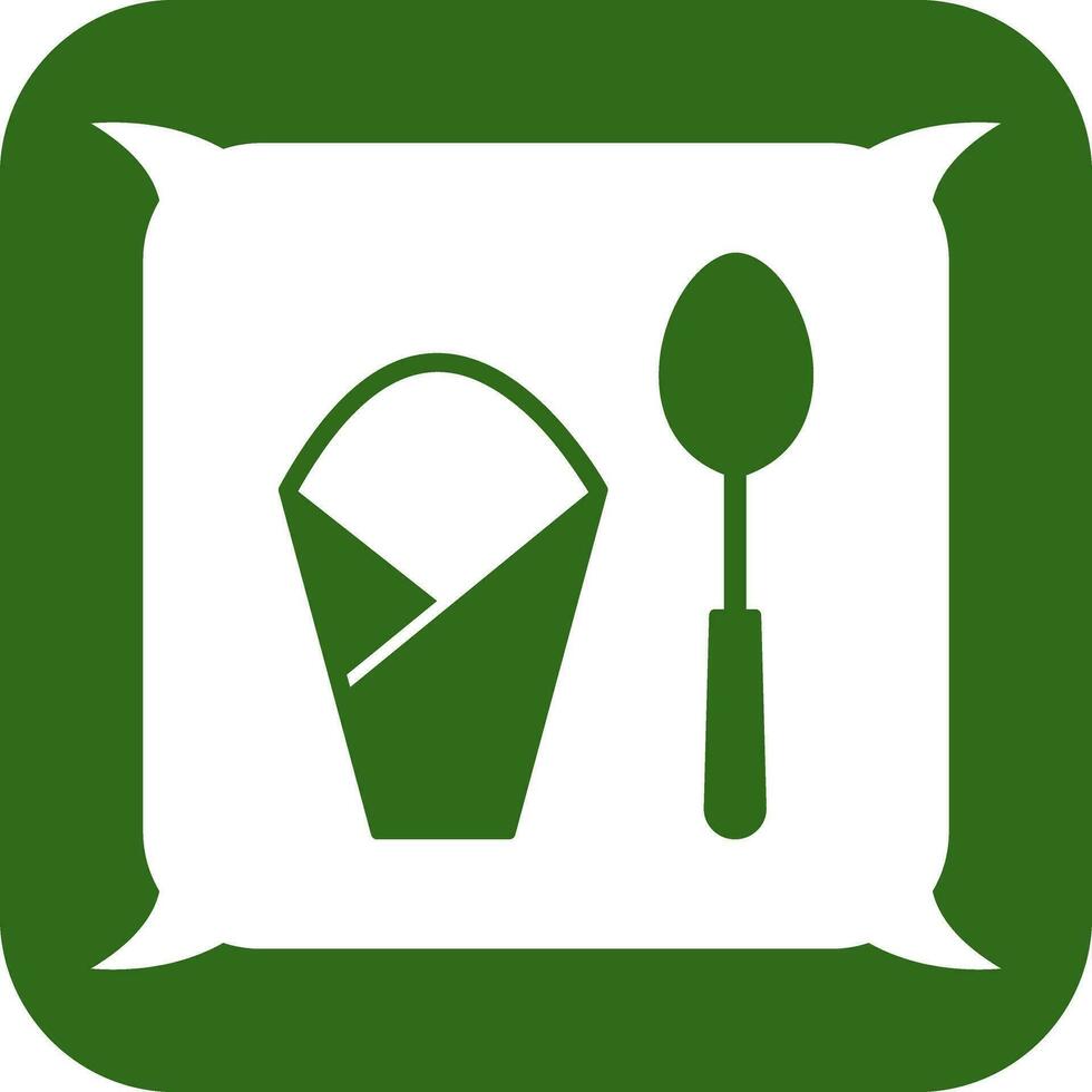 Spoon and Napkin Vector Icon