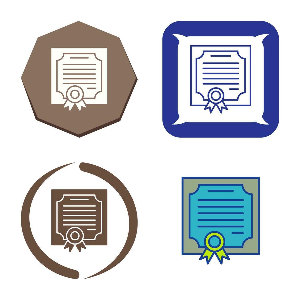 Certificate Vector Icon