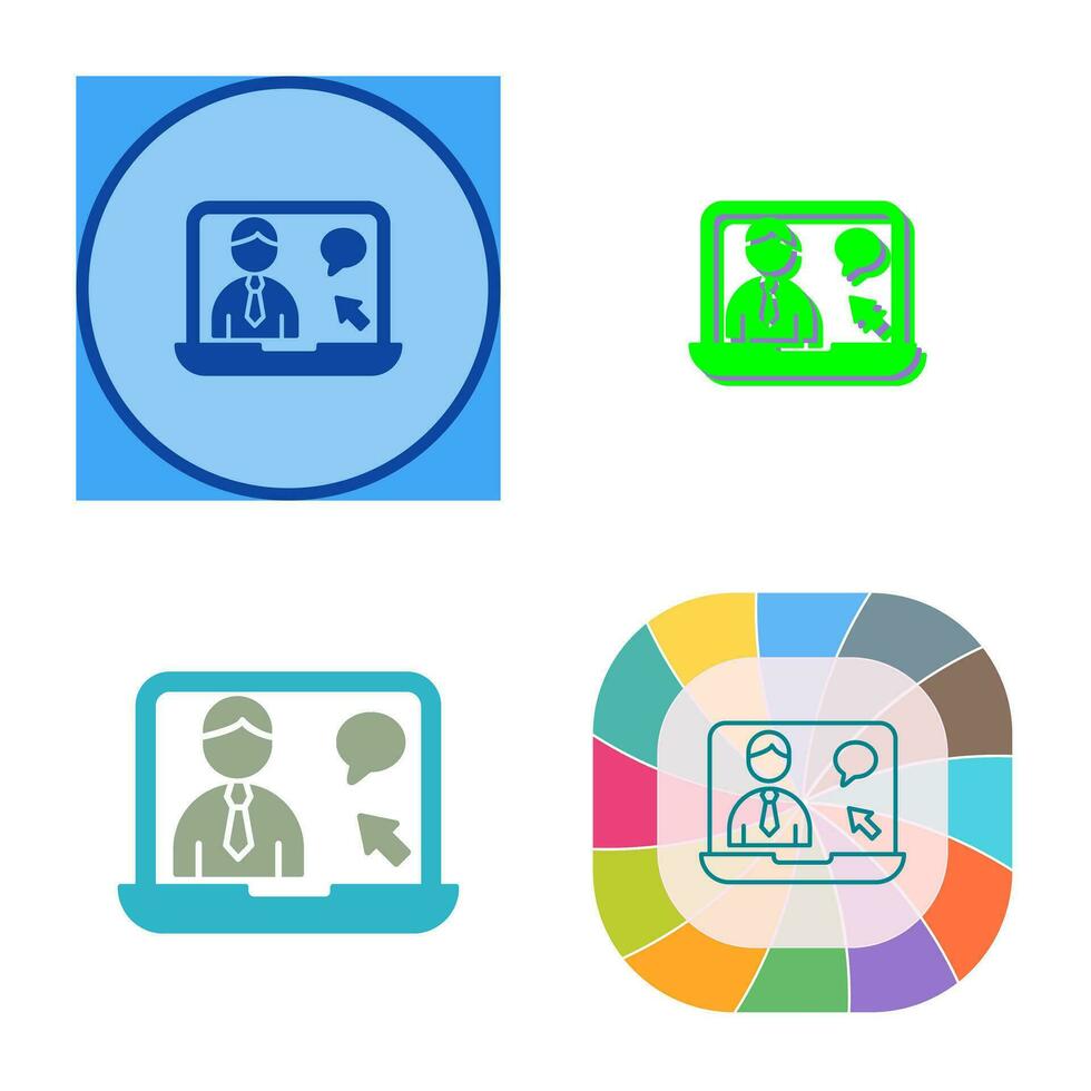Online Interview Vector Icon