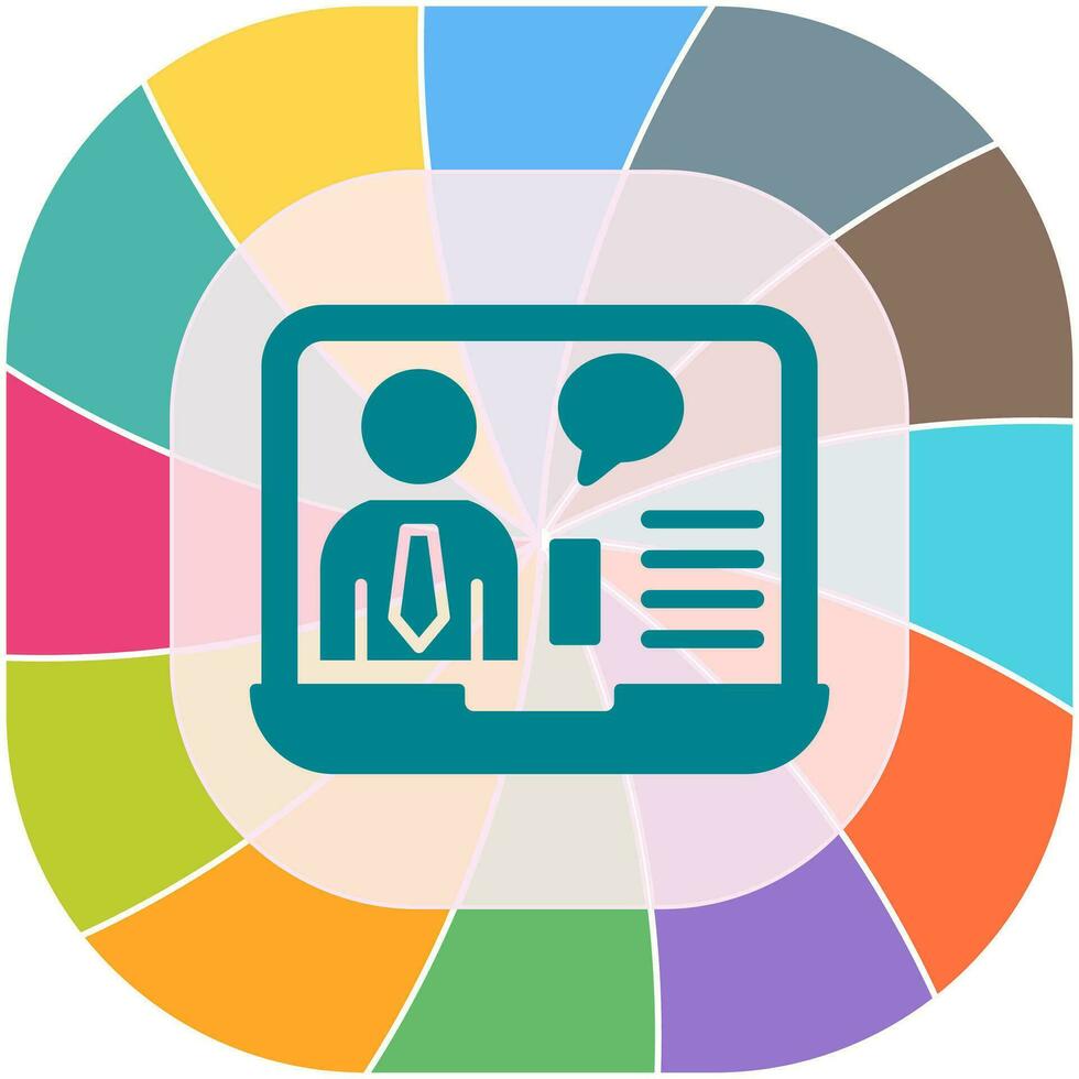 Online Job Interview Vector Icon