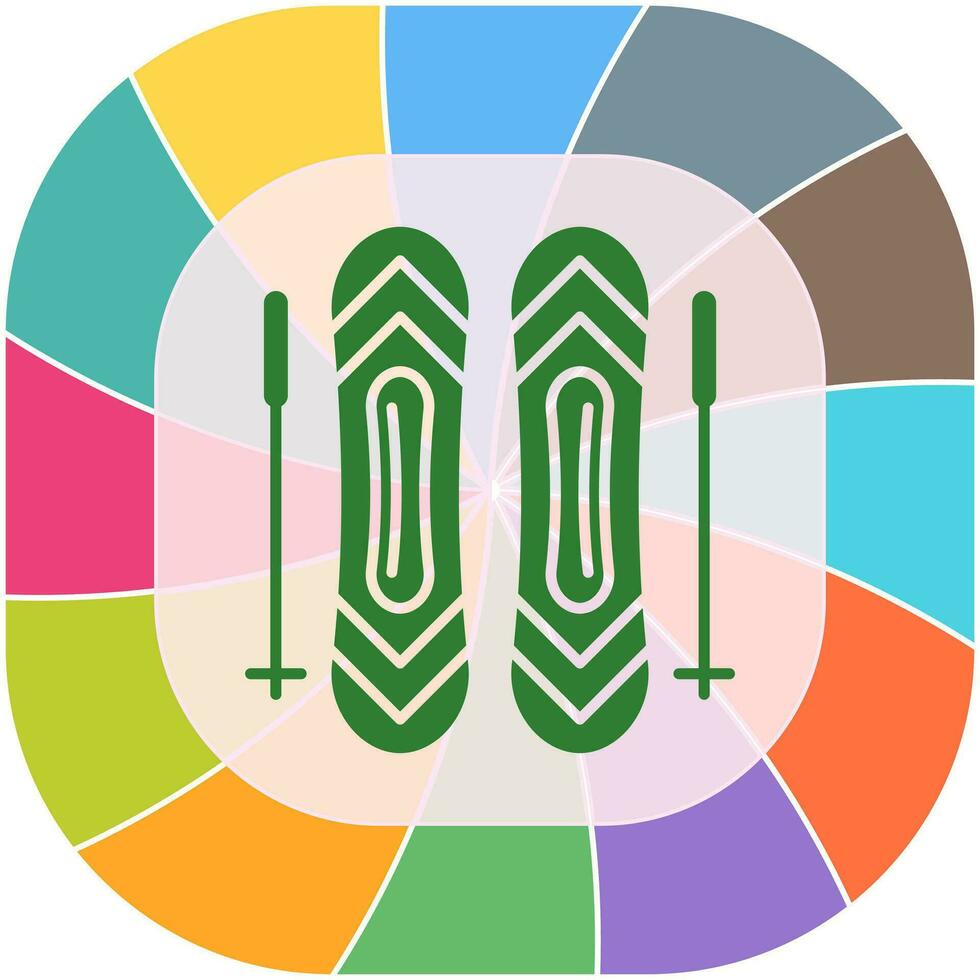 Ski Sticks Vector Icon