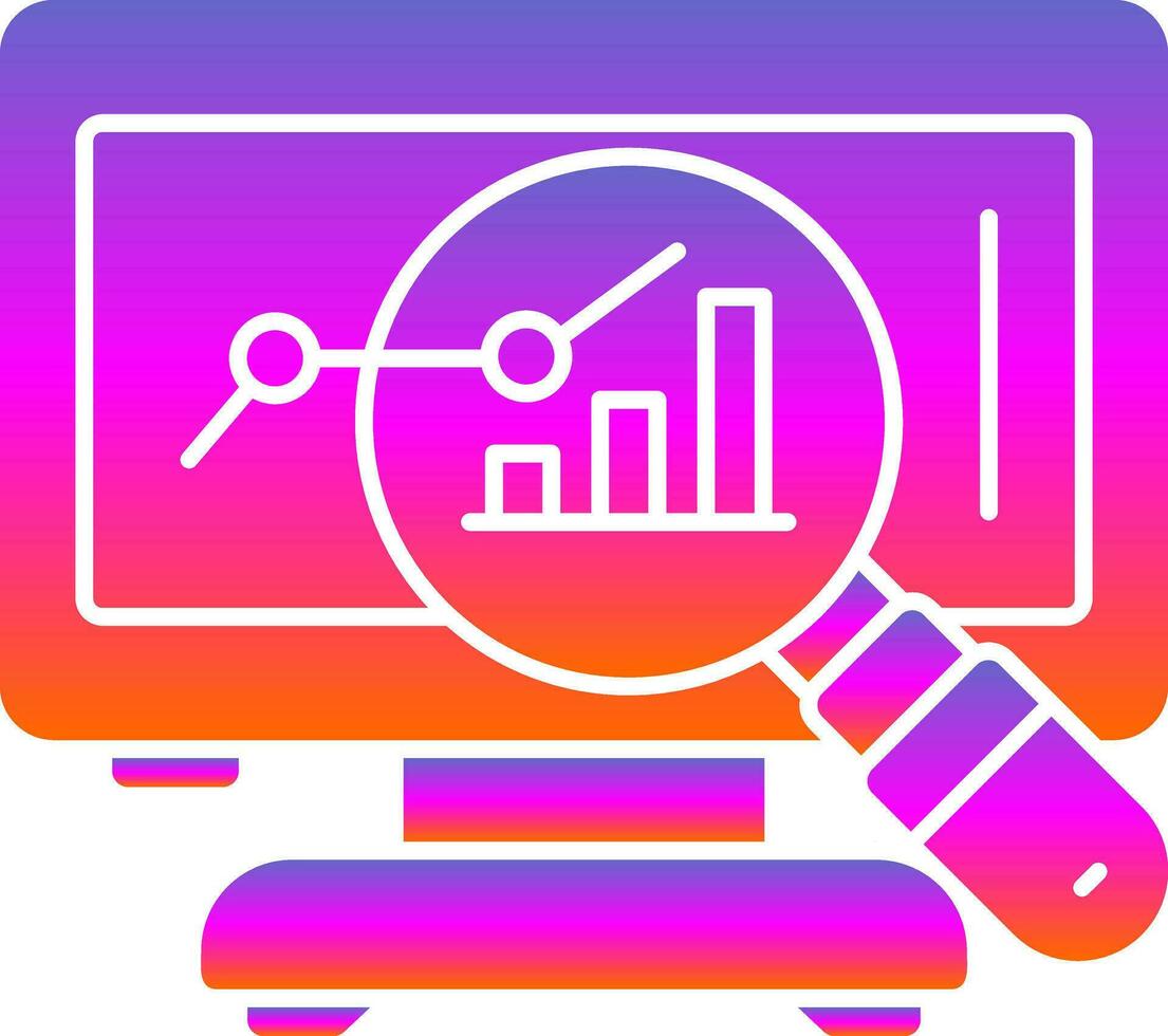 Market Analysis Vector Icon Design