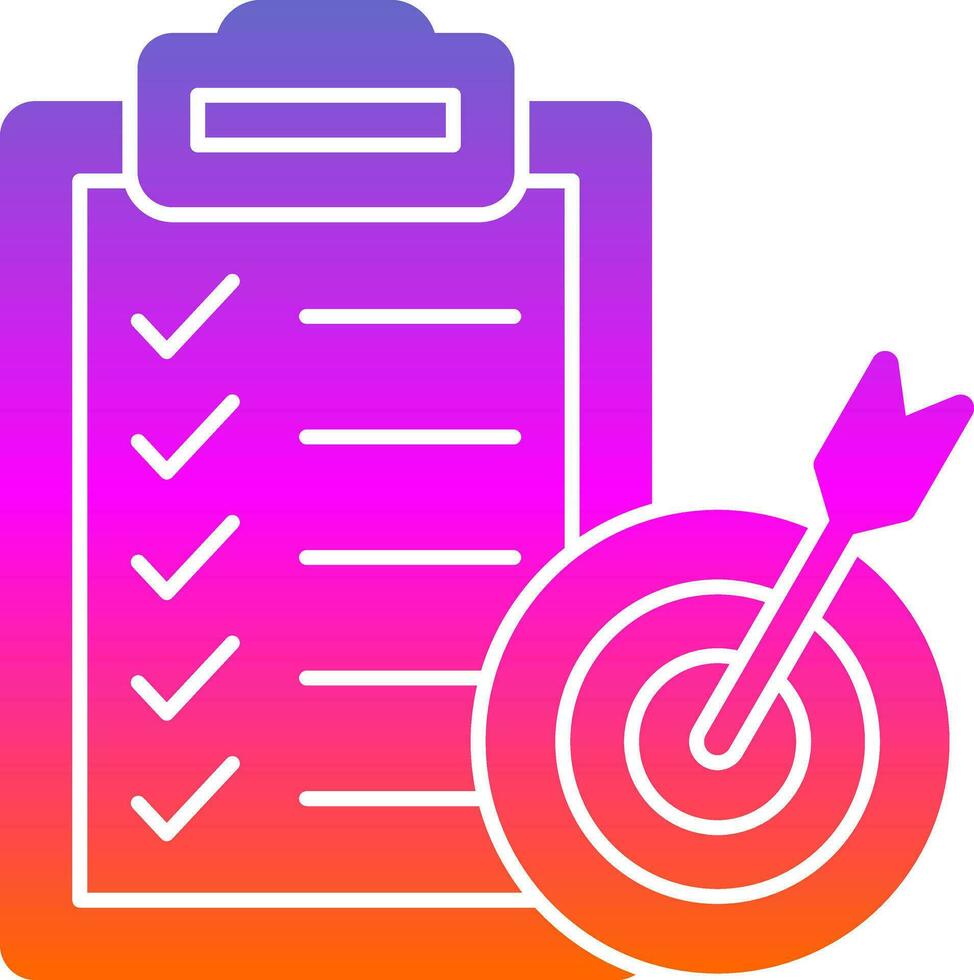 Goal Setting Vector Icon Design