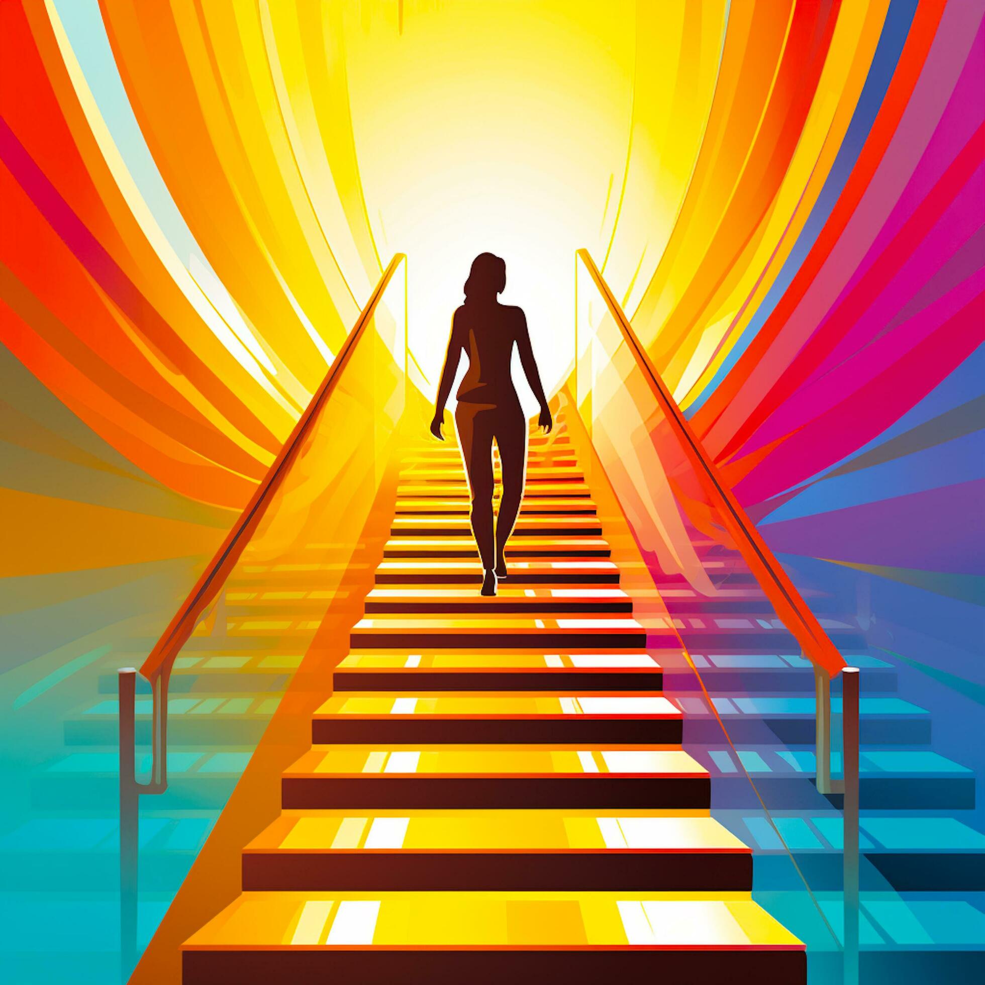 vector-vector-illustration-of-businesswoman-walking-up-on-stairs-to