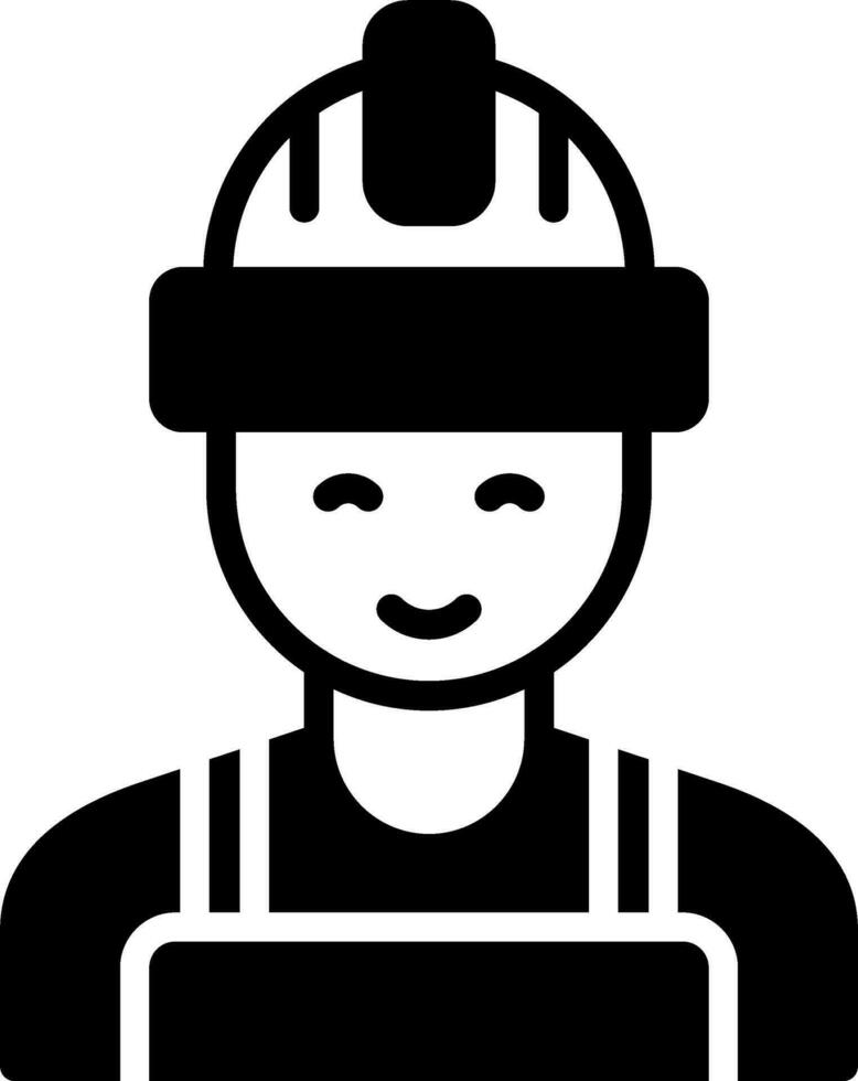 icono de vector de trabajador