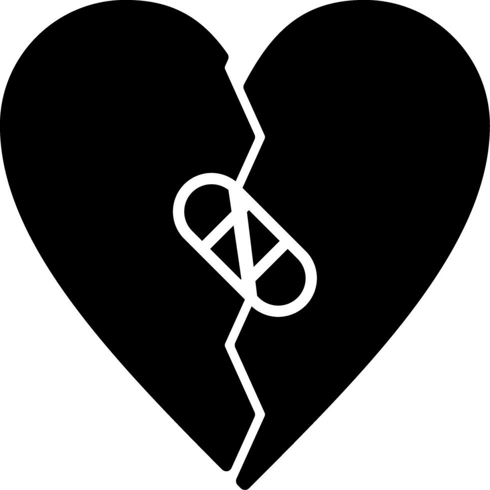 Broken Heart Vector Icon