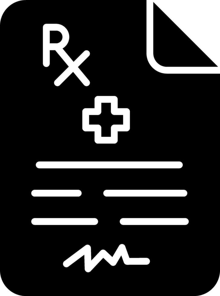 médico prescripción vector icono