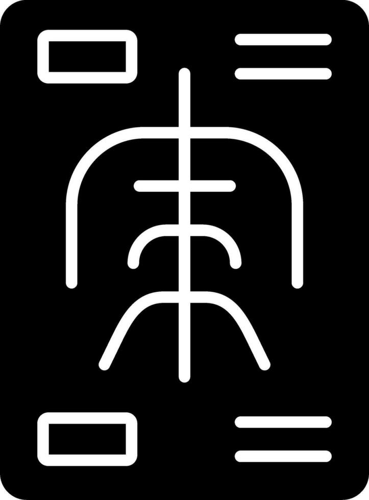 X rayos vector icono