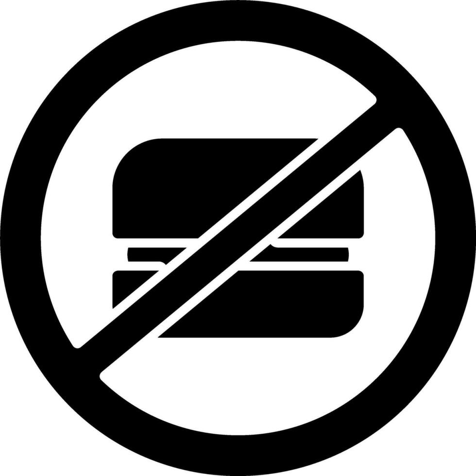 No Junk Food Vector Icon