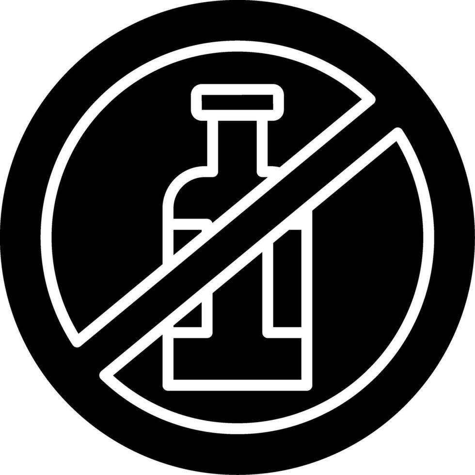 No Alcohol Vector Icon