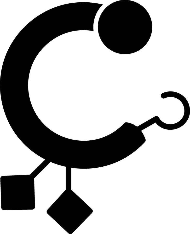 Hoop Earrings Vector Icon