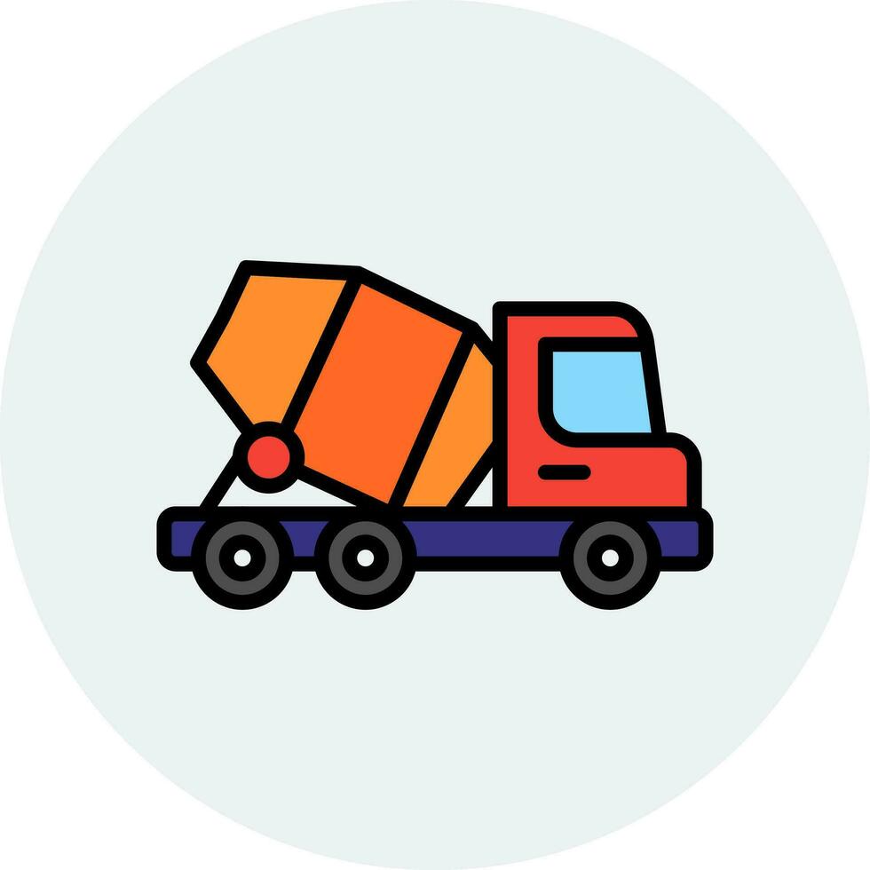 Concrete Mixer Vector Icon