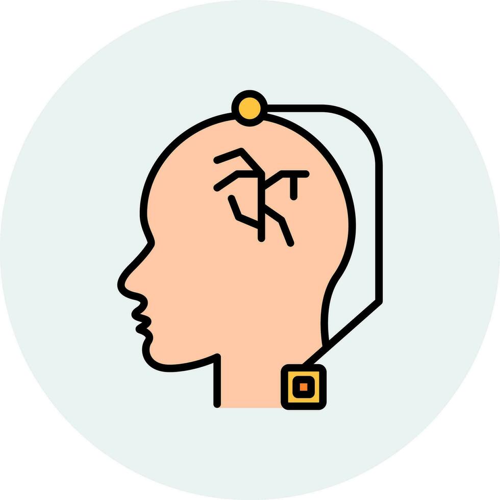 Deep Brain Stimulation Vector Icon