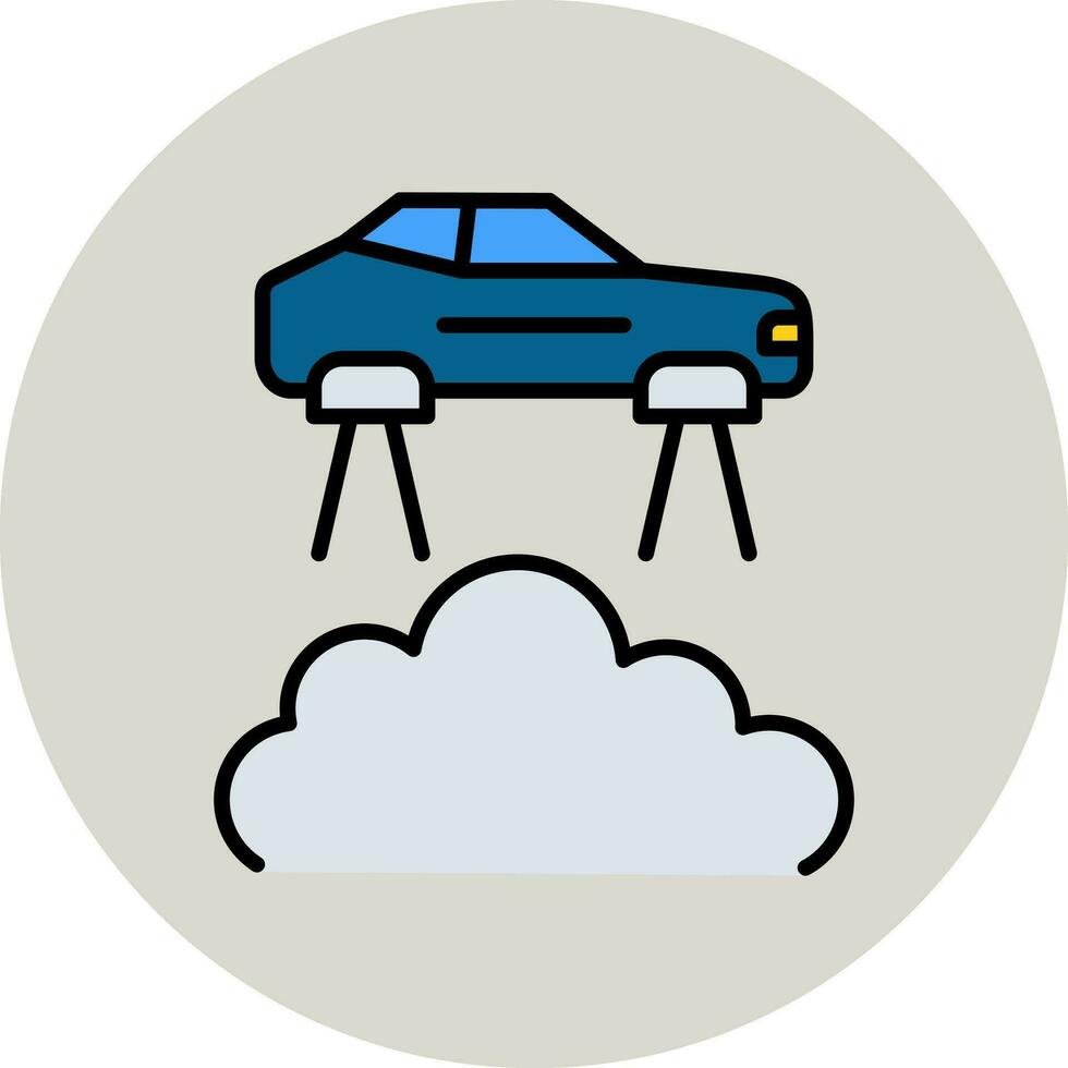 Flying Car Vector Icon