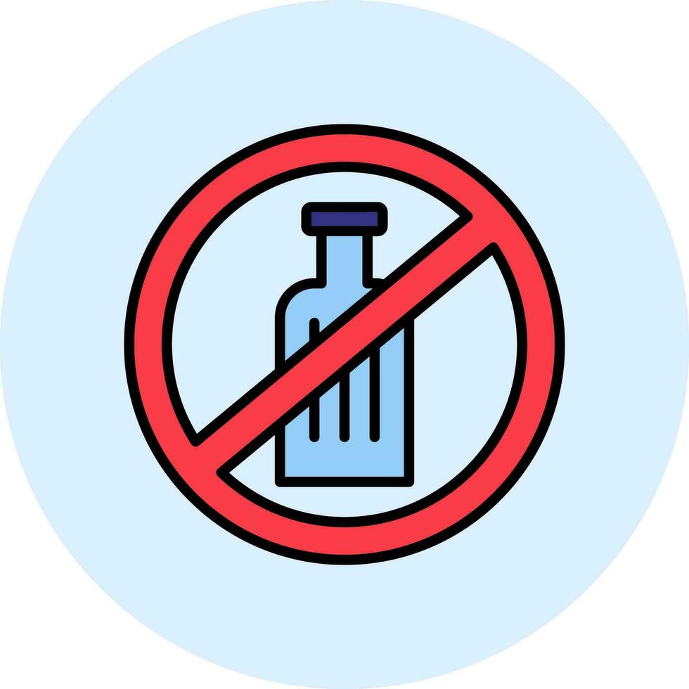 No Alcohol Vector Icon