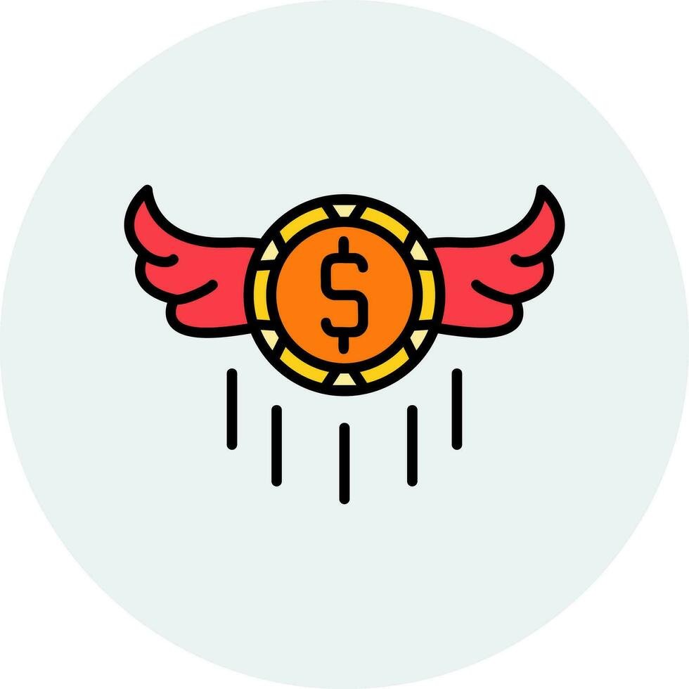 Flying Money Vector Icon