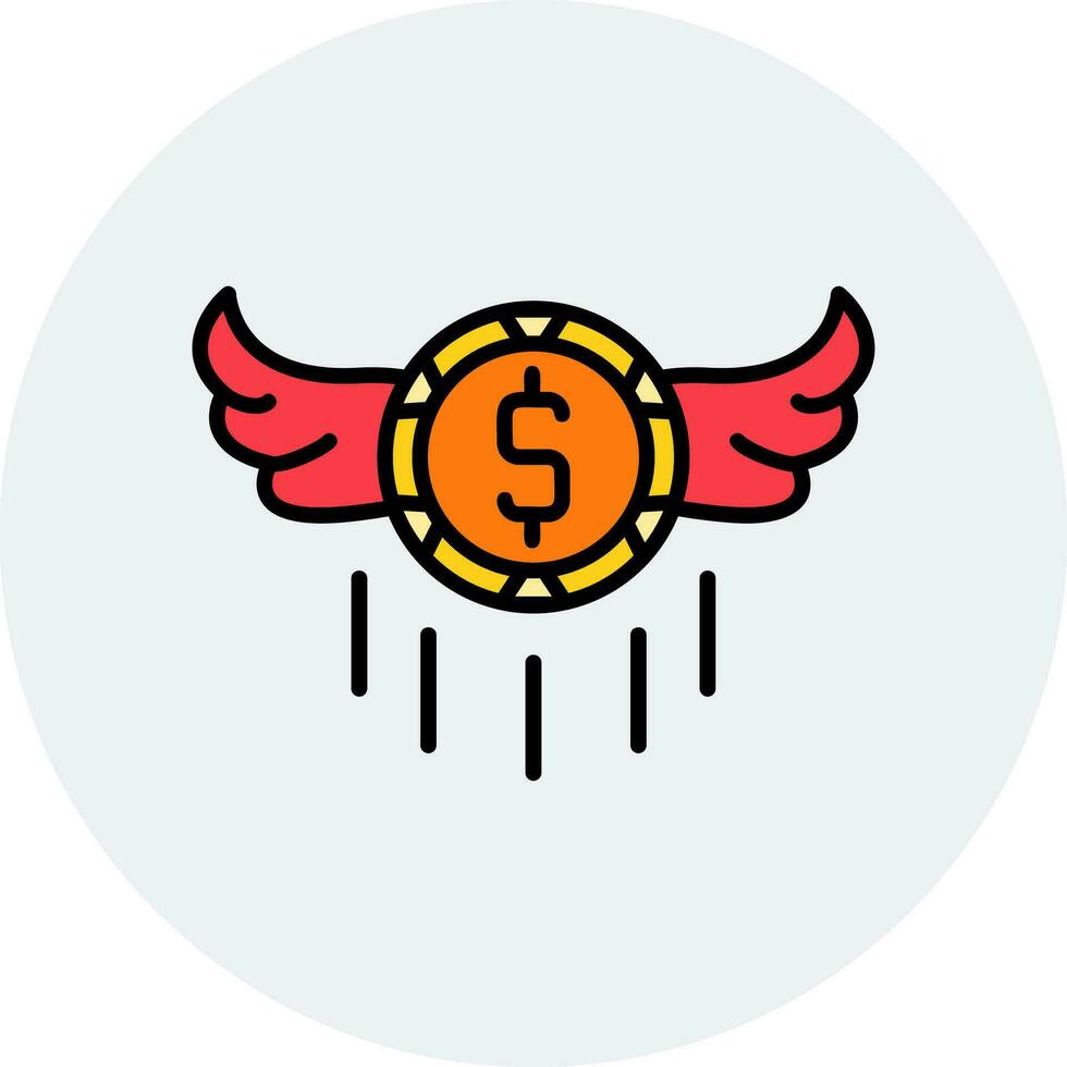 Flying Money Vector Icon