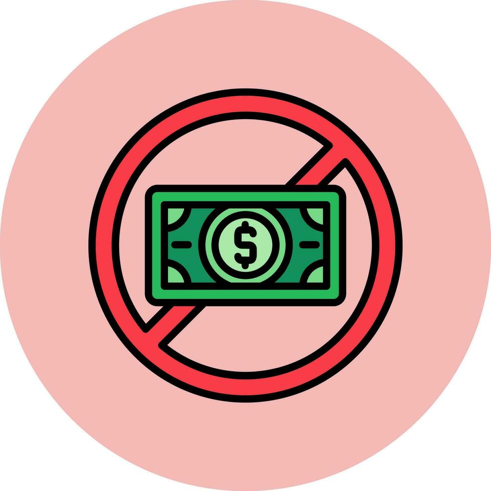 No Money Vector Icon