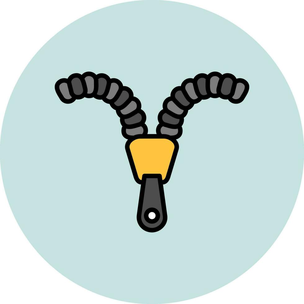 icono de vector de cremallera