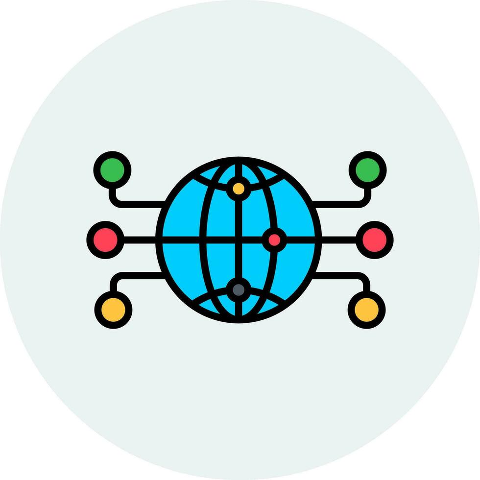 Global Network Vector Icon