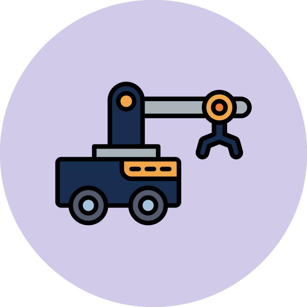 icono de vector de brazo de robot