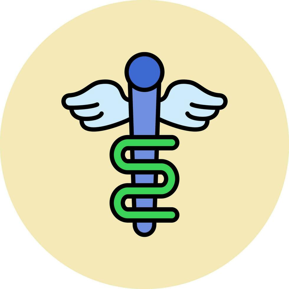 Rod Of Asclepius Vector Icon