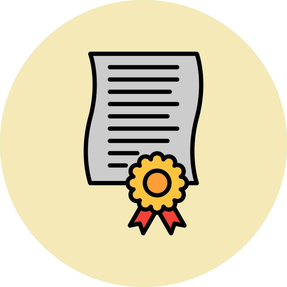 icono de vector de certificado