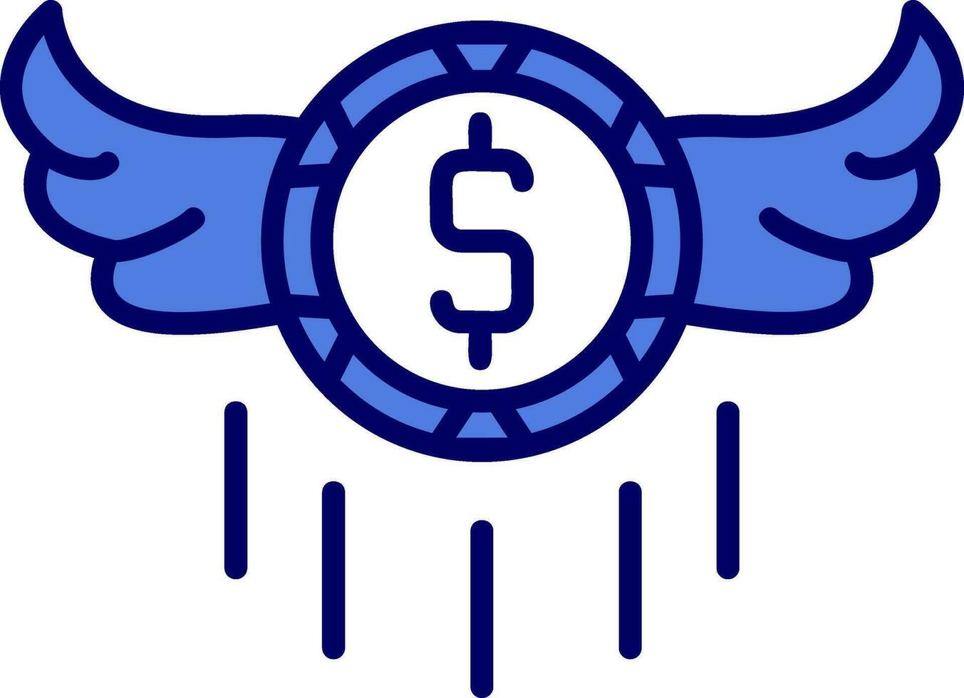 volador dinero vector icono