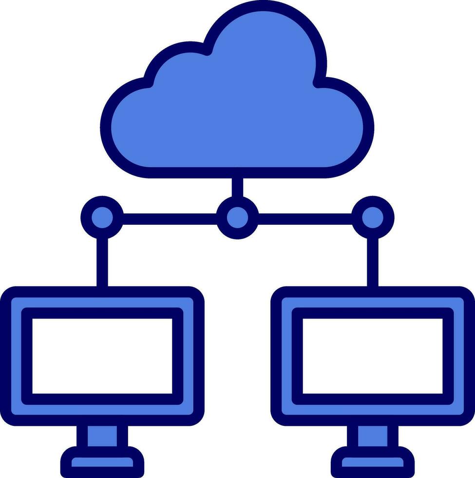 icono de vector de computación en la nube