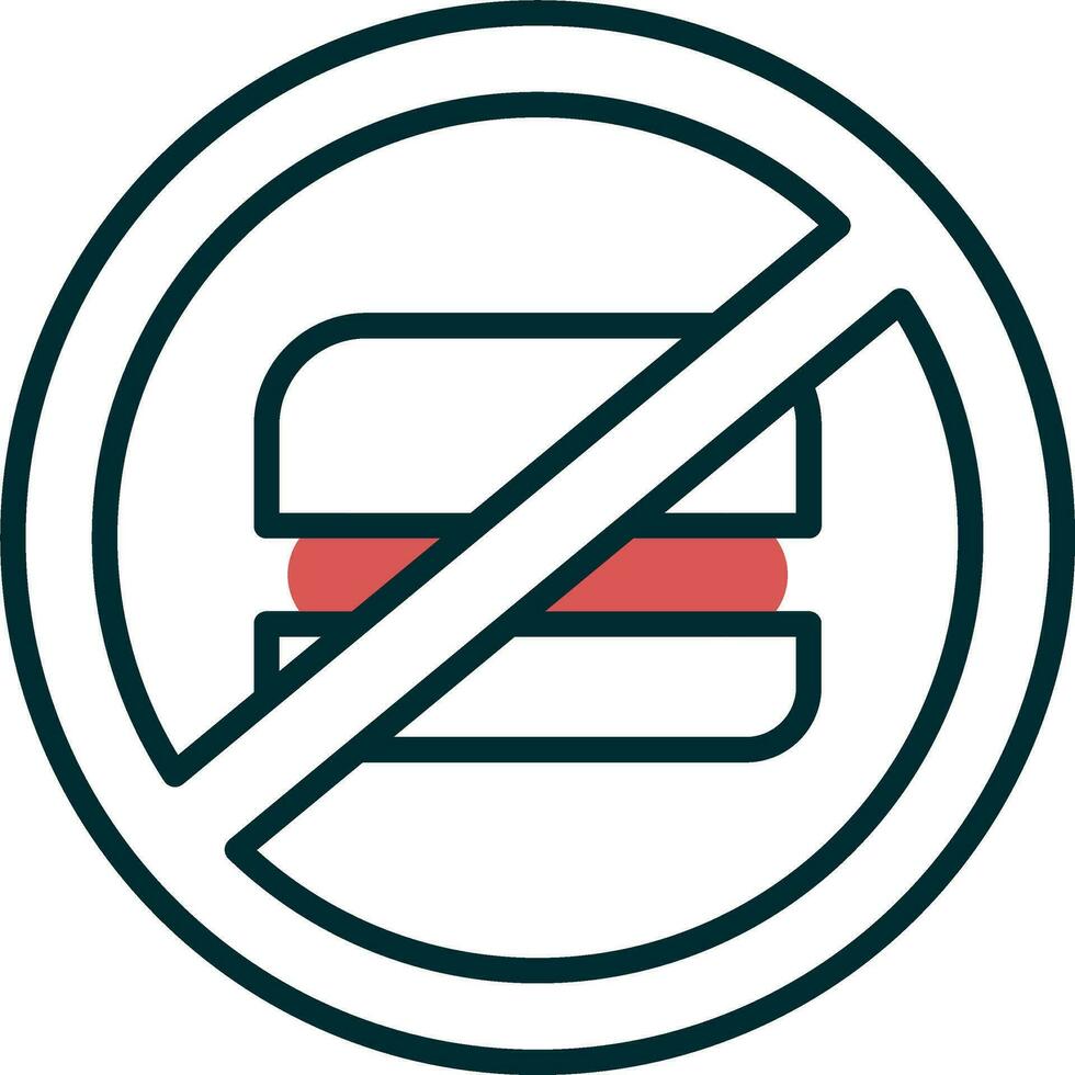 No Junk Food Vector Icon