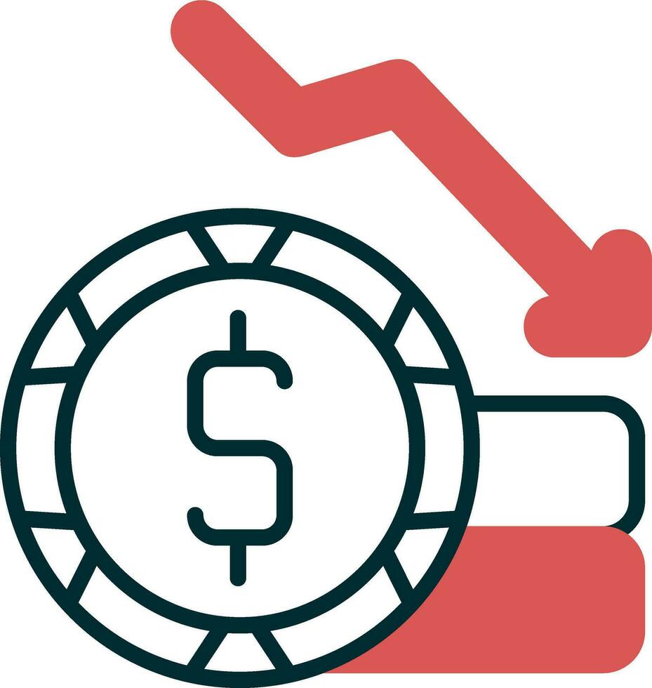 Money Loss Vector Icon
