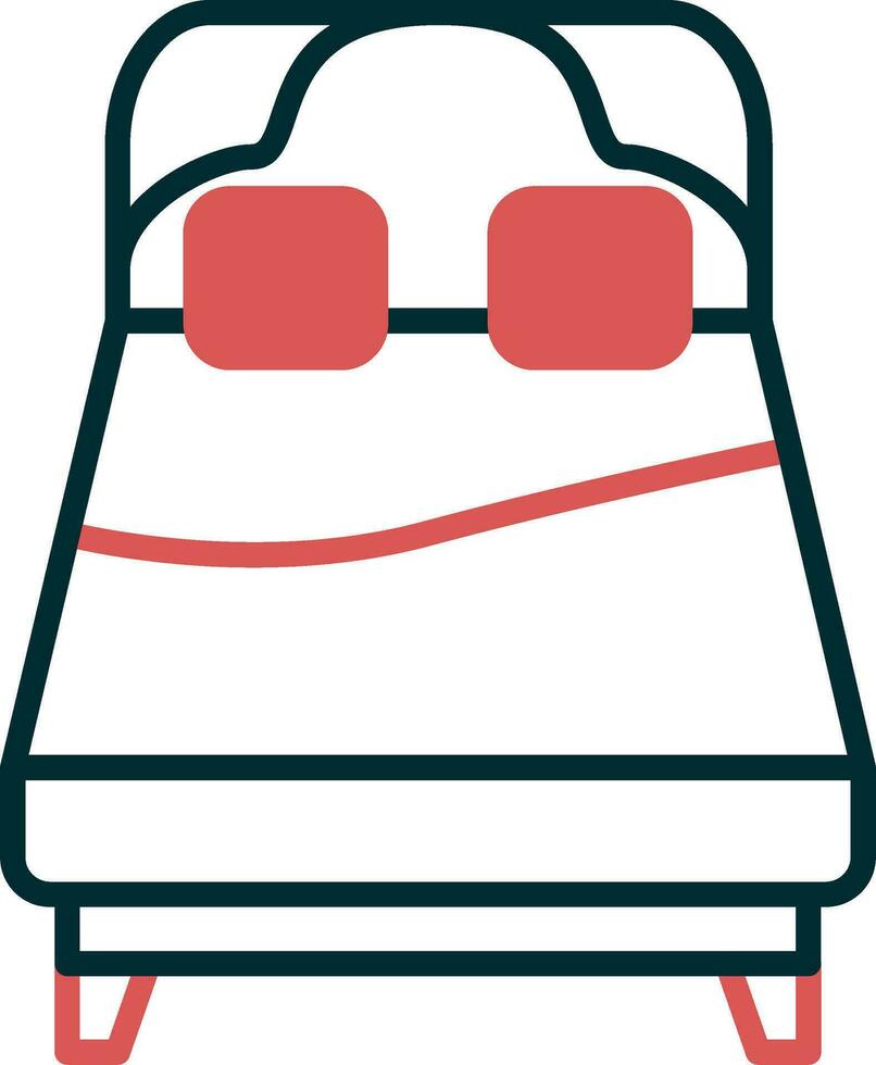 Queen Bed Vector Icon