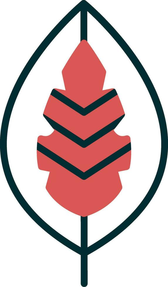 Red Aglaonema Vector Icon