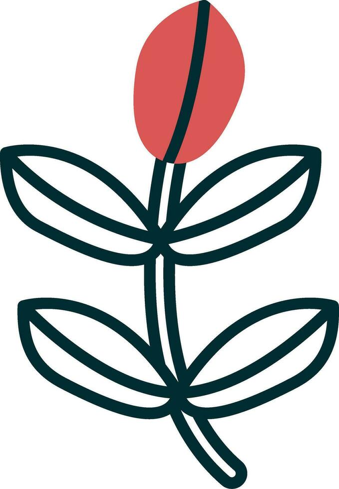 Red Ginger Alpinia Vector Icon