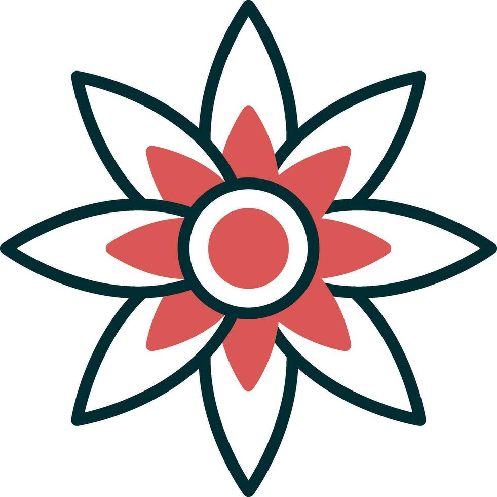 icono de vector de flor de loto